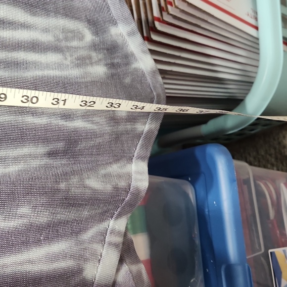 $5☃️Belldini Boho Turquoise, White, Gray Tie Dye Small Sleeveless Tunic - Picture 9 of 12